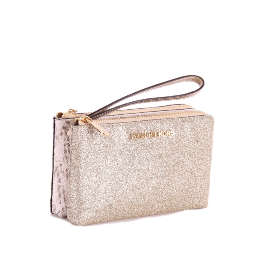 Michael Kors Jet Set Double Wristlet Vanilla